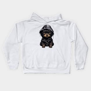 Halloween Goth Dog Kids Hoodie